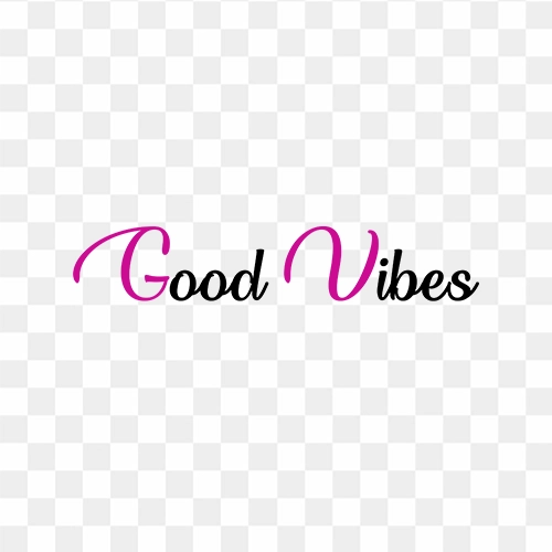 Good Vibes stylish text free png